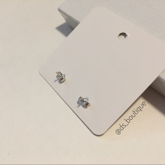 Sterling silver tiny heart studs - Picture 3 of 7